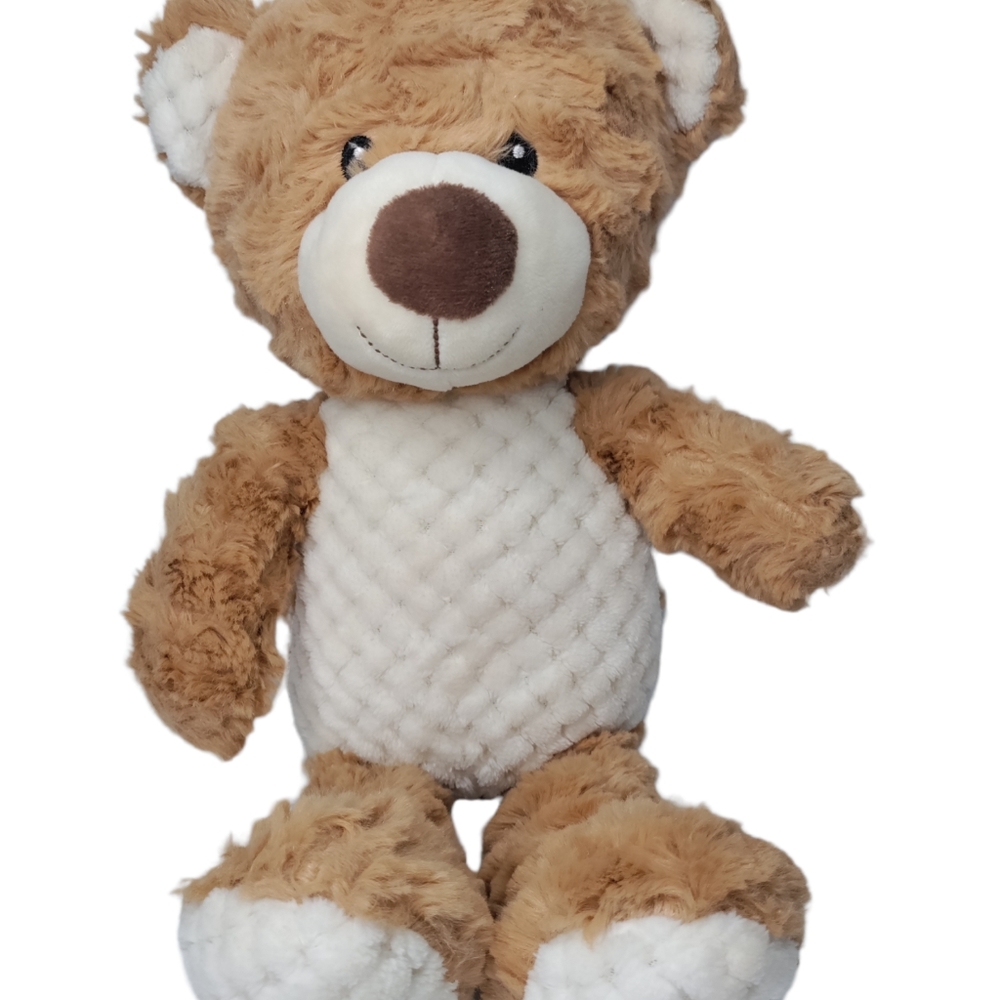 SPARK Create Imagine Brown Crinkle Teddy Bear Rattle Stuffed Animal Plush Toy